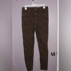 American Eagle Outfitters Jeans | Curvy Super High Rise Jegging Leopard Print